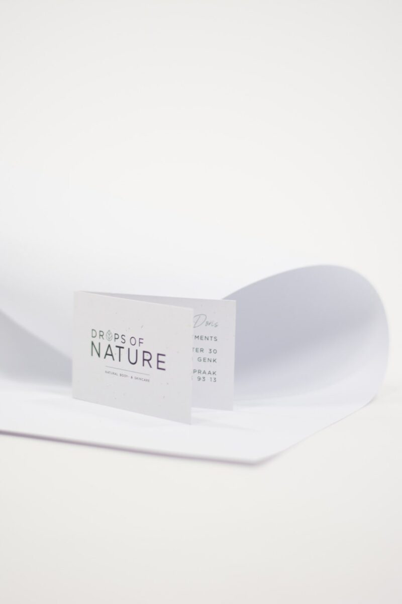Drops of nature: dubbel naamkaartje
