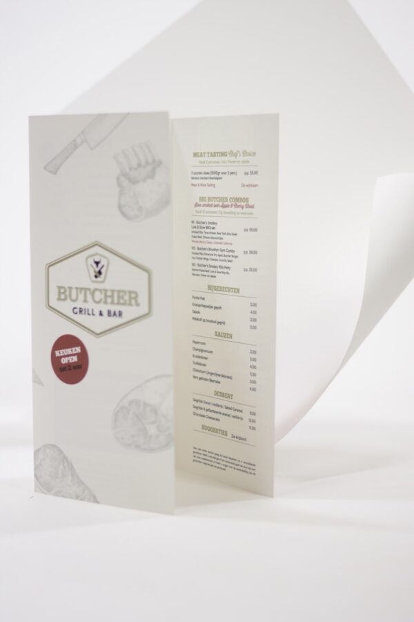 Menukaart Butcher